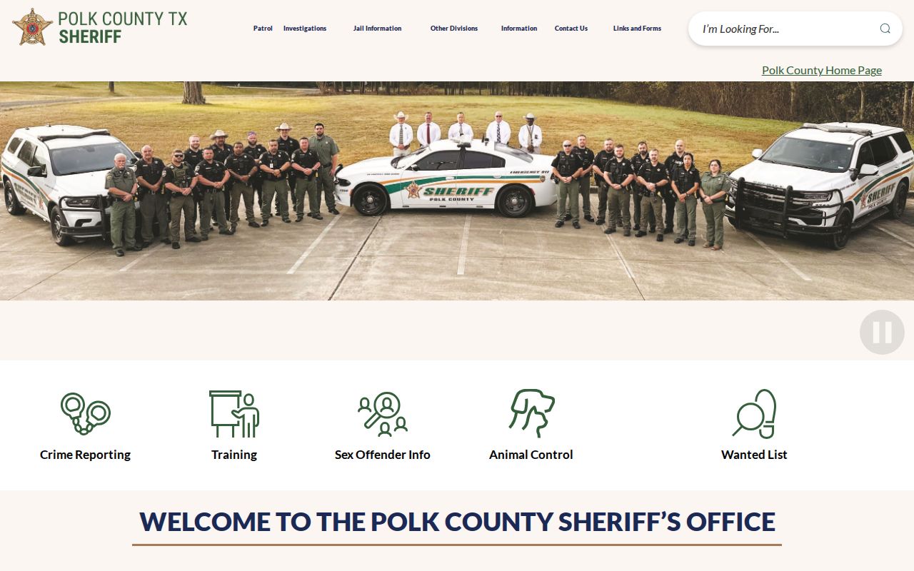 Polk County booking records sheriff source page